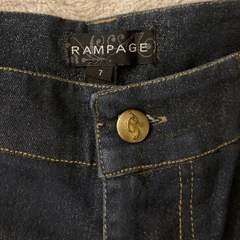 𝅺: : RAMPAGE Low Rise “Shimmer” Denim Shorts : :